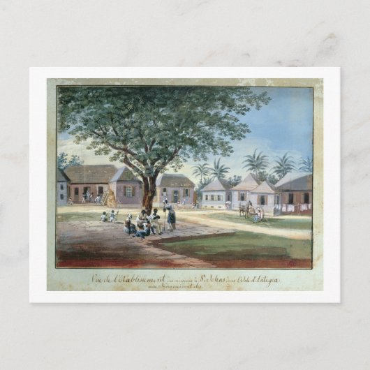 Missionaire gebouwen, St. Johns, Antigua (w/c en Briefkaart (Voorkant)