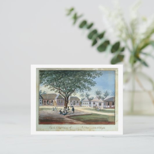 Missionaire gebouwen, St. Johns, Antigua (w/c en Briefkaart (Staand voorkant)