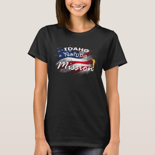 Missionaire Idaho Nampa Mormon LDS T-shirt (Voorkant)
