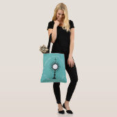 Missionaire Life Quote Blauwgroen Canvas tas (Op model)