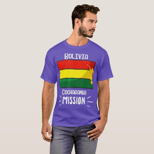 Missionaire missie bolivia Cochabamba Mormon LDS T-shirt (Voorkant volledig)