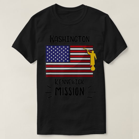 Missionaire missie Washington Kennewick Mormon LDS T-shirt (Design voorkant)