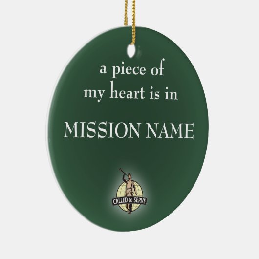 Missionaire versiering van de LDS. personaliseerba Keramisch Ornament (Rechts)