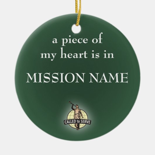 Missionaire versiering van de LDS. personaliseerba Keramisch Ornament (Voorkant)
