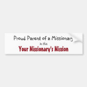 missionaris Gepersonaliseerd Bumpersticker (Voorkant)