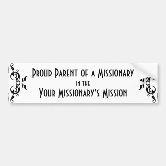 missionaris Gepersonaliseerd Bumpersticker (Voorkant)