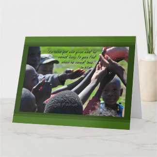 Missionaris Jim Elliot Quote Wenskaart Kaart