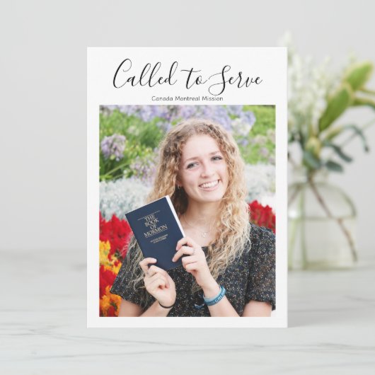 missionarisaankondiging kaart (Staand voorkant)