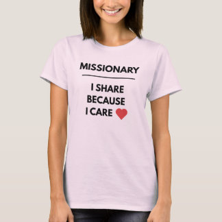 Missionary Share Care™ LDS Vrouwen, Kleuren, Stijl T-shirt
