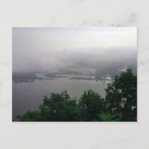 Missippi River Foggy Mormos briefkaart, pompoenen Briefkaart