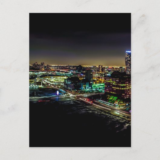 Mississauga, Ontario 's nachts Briefkaart (Voorkant)