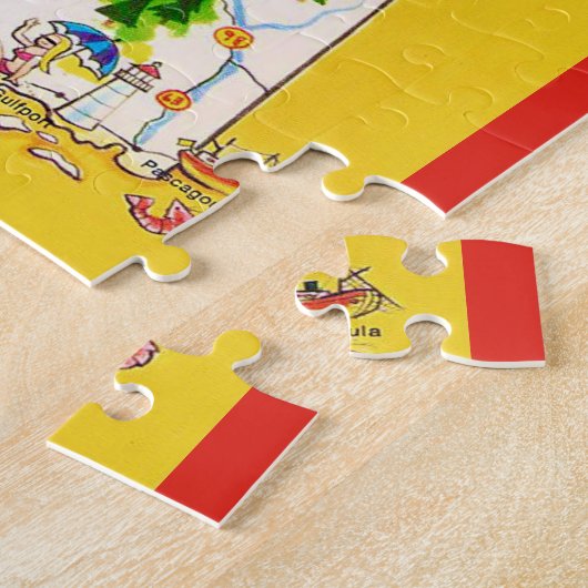 Mississippi 11x14  kaart legpuzzel (Zijkant)