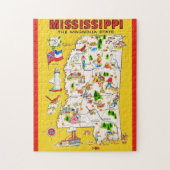 Mississippi 11x14  kaart legpuzzel (Verticaal)