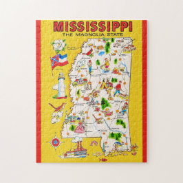 Mississippi 11x14 kaart legpuzzel