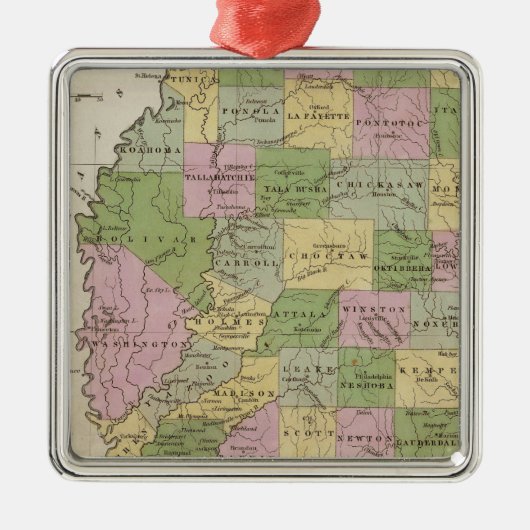 Mississippi 2 metalen ornament (Voorkant)