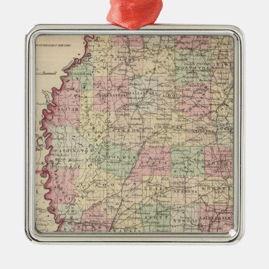 Mississippi 3 metalen ornament (Voorkant)