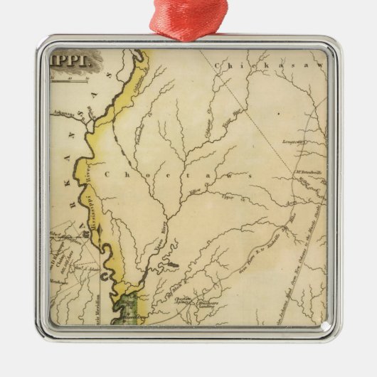 Mississippi 5 metalen ornament (Voorkant)