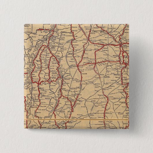 Mississippi 6 vierkante button 5,1 cm (Voorkant)