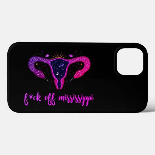 Mississippi Abortion Ban Celestial Uterus Protest Case-Mate iPhone Case (Achterkant (horizontaal))