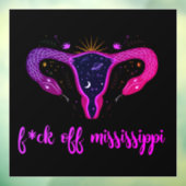 Mississippi Abortion Ban Celestial Uterus Protest Raamsticker (Vel 3)