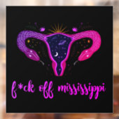 Mississippi Abortion Ban Celestial Uterus Protest Raamsticker (Vel 2)