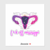 Mississippi Abortion Ban Celestial Uterus Protest Sticker (Vel)