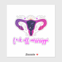 Mississippi Abortion Ban Celestial Uterus Protest Sticker