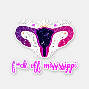 Mississippi Abortion Ban Celestial Uterus Protest Sticker