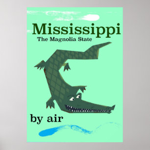 Mississippi Alligator vintage-poster Poster
