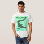 Mississippi Alligator vintage-poster T-shirt (Voorkant volledig)