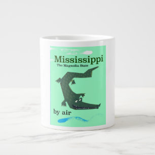Mississippi Alligator vintage reisposter Grote Koffiekop