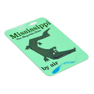 Mississippi Alligator vintage reisposter Magneet