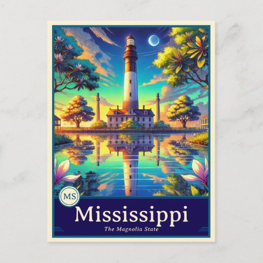 Mississippi | Anime Style Cel Shaded Briefkaart (Voorkant)