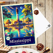Mississippi | Anime Style Cel Shaded Briefkaart