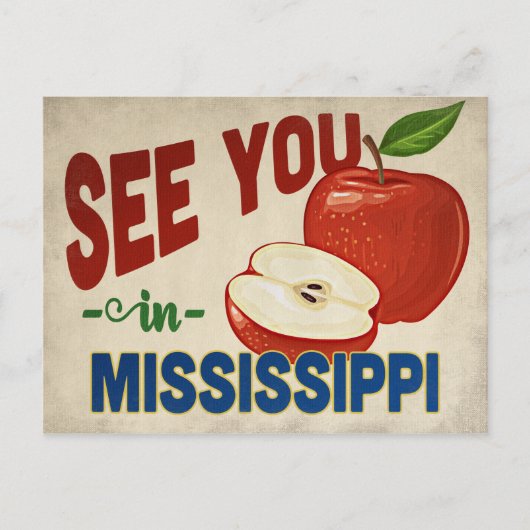 Mississippi Apple - Vintage Travel Briefkaart (Voorkant)