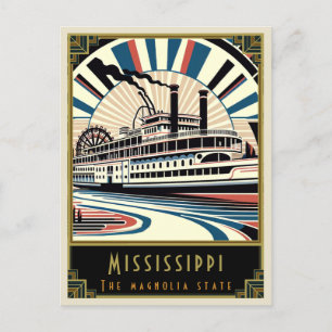 Mississippi   Art. Deco Briefkaart