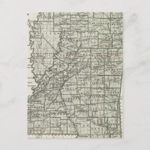 Mississippi Atlas Map Briefkaart