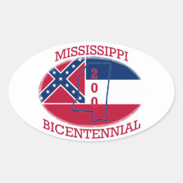 MISSISSIPPI BICENTENNIAL OVALE STICKER