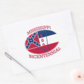 MISSISSIPPI BICENTENNIAL OVALE STICKER (Envelop)