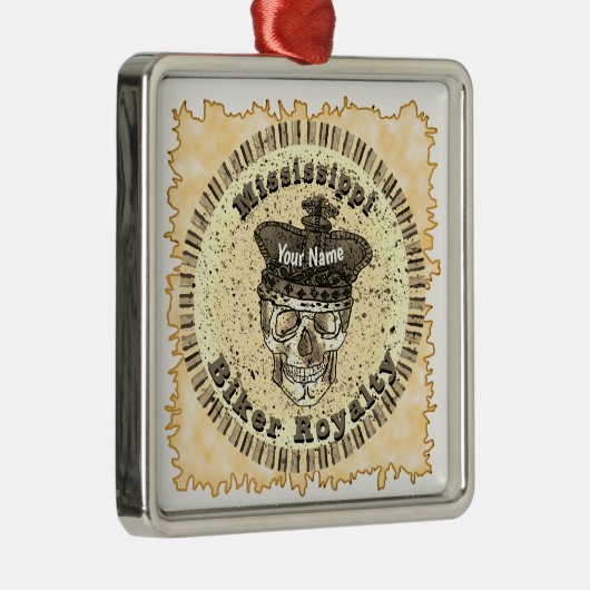 Mississippi Biker Metalen Ornament (Rechts)