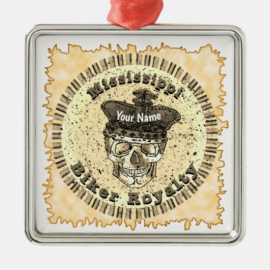 Mississippi Biker  Metalen Ornament (Voorkant)