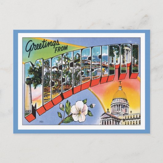  Mississippi Briefkaart (Voorkant)