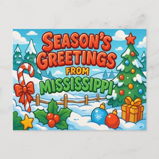MISSISSIPPI-Briefkaart Briefkaart (Voorkant)