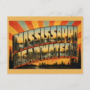 Mississippi Bronnen Minnesota Gletsjermeer Pine Briefkaart