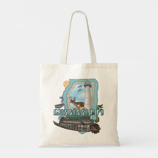 Mississippi-canvas tas (Achterkant)