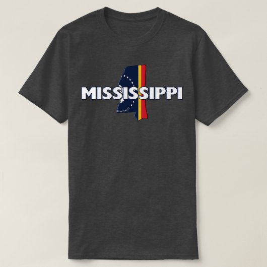 Mississippi Coloured State T-shirt (Design voorkant)