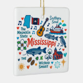 Mississippi Custom Family Trip Christmas Keramisch Ornament (Rechts)