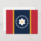 Mississippi: de vlag van de Amerikaanse staat Magn Briefkaart (Voorkant / Achterkant)