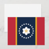 Mississippi: de vlag van de Amerikaanse staat Magn Briefkaart (Voorkant / Achterkant)