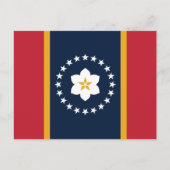 Mississippi: de vlag van de Amerikaanse staat Magn Briefkaart (Voorkant)